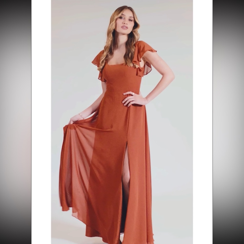 Azazie Vibrant Orange Wedding Dress